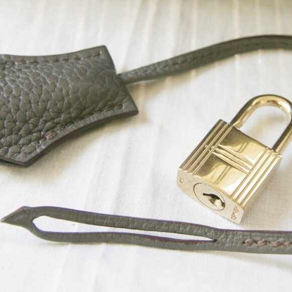 HERMES BIRKIN 35 ETAIN CLUB CLEMENCE-3 COLOR PERMABRASS HARDWARE-100% AUTHENTIC - Picture 15 of 15